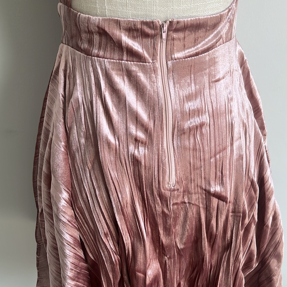 Mauve Velveteen Mini Skater Dress - Picture 9 of 12